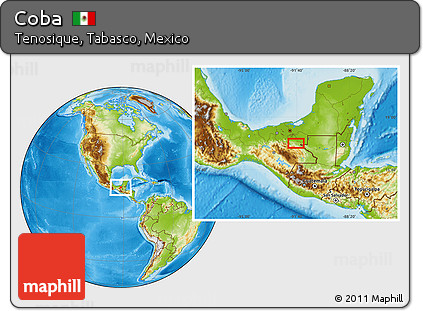 Physical Location Map of Coba
