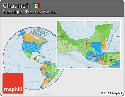 Political Location Map of Chusmuk