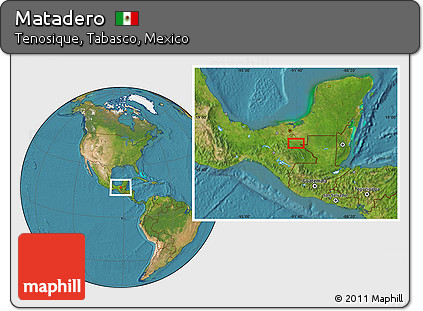 Satellite Location Map of Matadero