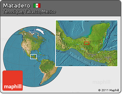 Satellite Location Map of Matadero