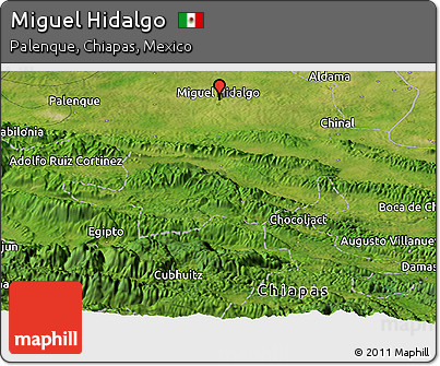 Satellite Panoramic Map of Miguel Hidalgo