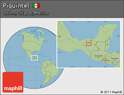 Savanna Style Location Map of Piquintel