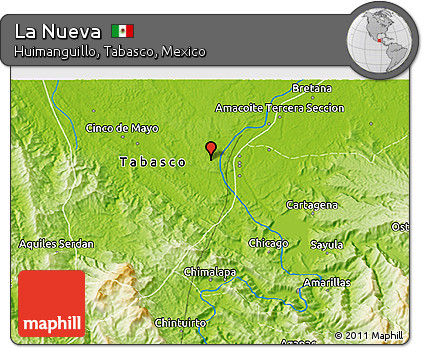Physical 3D Map of La Nueva