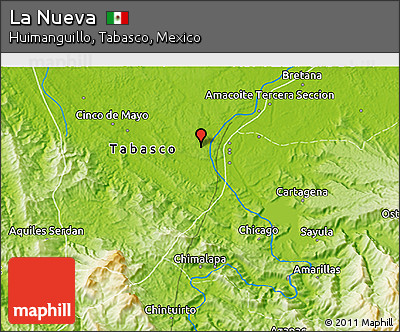 Physical 3D Map of La Nueva