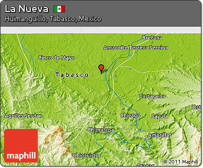 Physical 3D Map of La Nueva