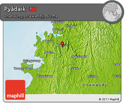 Physical 3D Map of Pyādaik