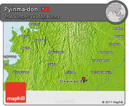 Physical 3D Map of Pyinma-don