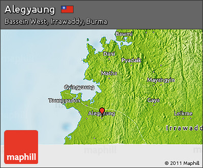 Physical 3D Map of Alegyaung