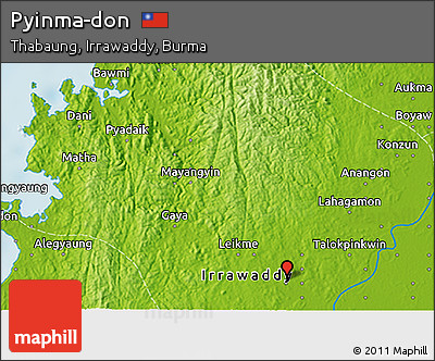 Physical 3D Map of Pyinma-don