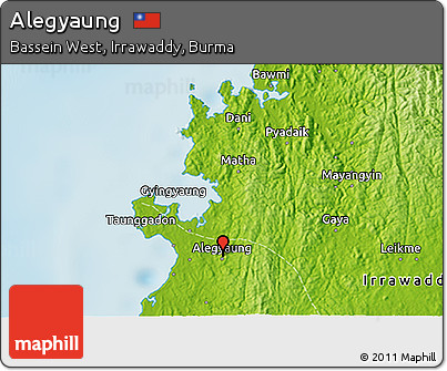 Physical 3D Map of Alegyaung