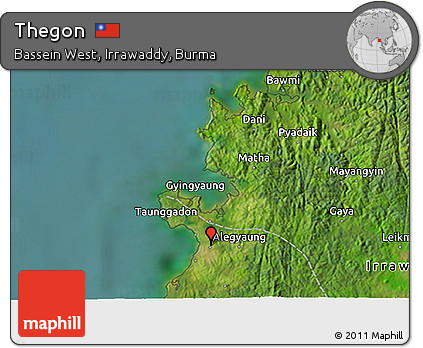 Satellite 3D Map of Thegon