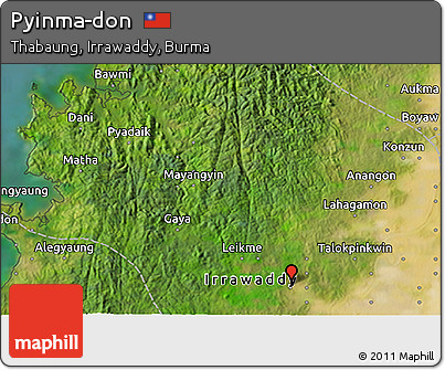 Satellite 3D Map of Pyinma-don