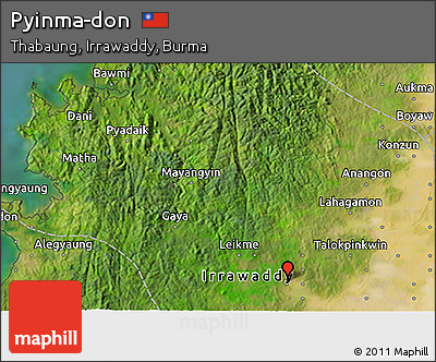 Satellite 3D Map of Pyinma-don