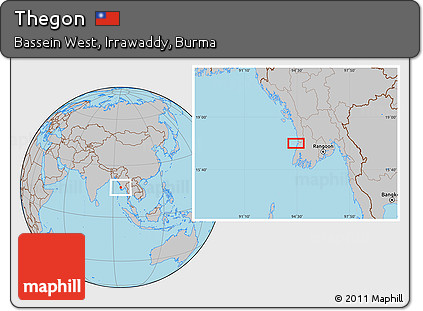 Gray Location Map of Thegon