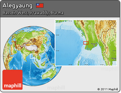Physical Location Map of Alegyaung