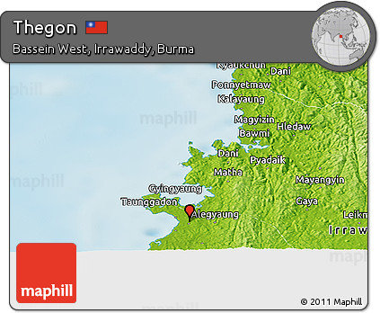 Physical Panoramic Map of Thegon