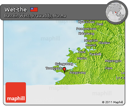 Physical Panoramic Map of Wet-the
