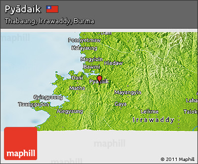 Physical Panoramic Map of Pyādaik