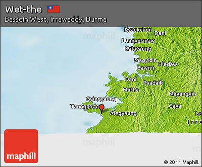Physical Panoramic Map of Wet-the