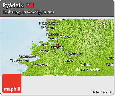 Physical Panoramic Map of Pyādaik