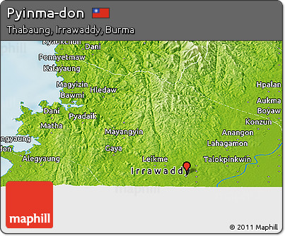 Physical Panoramic Map of Pyinma-don