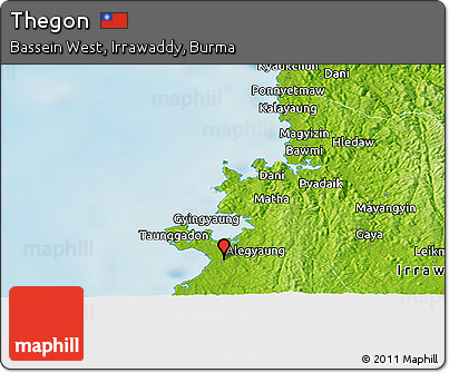 Physical Panoramic Map of Thegon