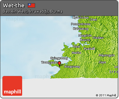 Physical Panoramic Map of Wet-the