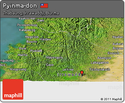 Satellite Panoramic Map of Pyinma-don
