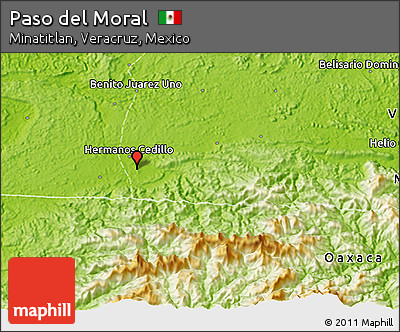 Physical 3D Map of Paso Del Moral