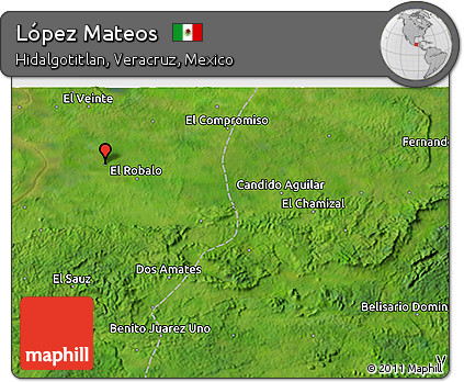 Satellite 3D Map of López Mateos