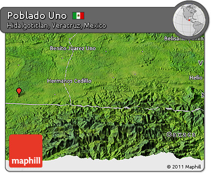 Satellite 3D Map of Poblado Uno