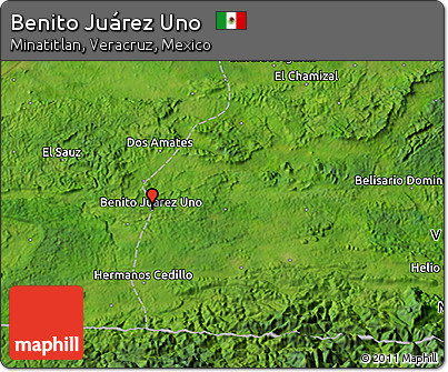 Satellite 3D Map of Benito Juárez Uno