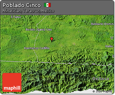 Satellite 3D Map of Poblado Cinco