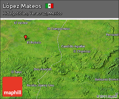 Satellite 3D Map of López Mateos