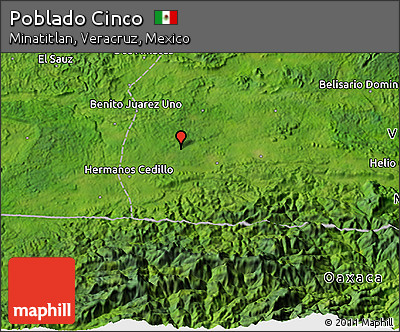Satellite 3D Map of Poblado Cinco