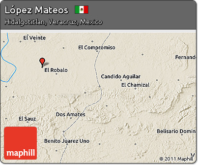 Shaded Relief 3D Map of López Mateos