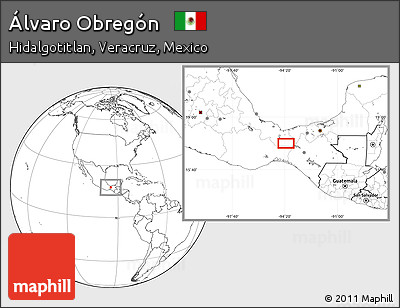 Blank Location Map of Álvaro Obregón