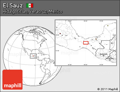 Blank Location Map of El Sauz