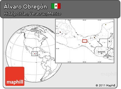 Blank Location Map of Álvaro Obregón