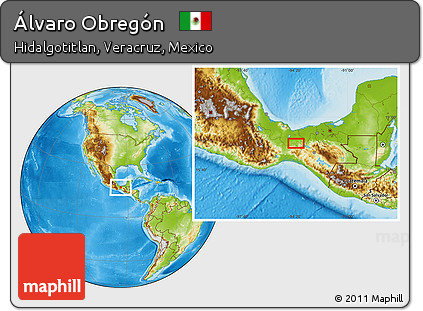 Physical Location Map of Álvaro Obregón