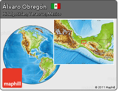 Physical Location Map of Álvaro Obregón