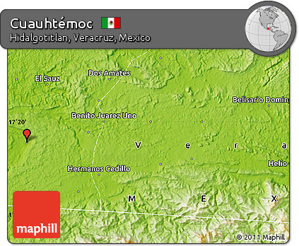 Physical Map of Cuauhtémoc