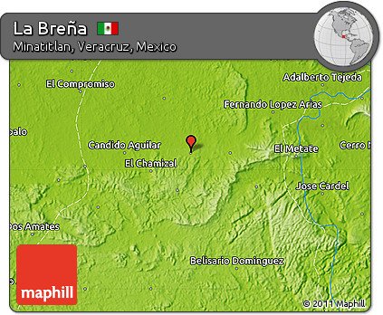 Physical Map of La Breña