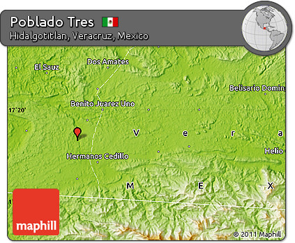 Physical Map of Poblado Tres