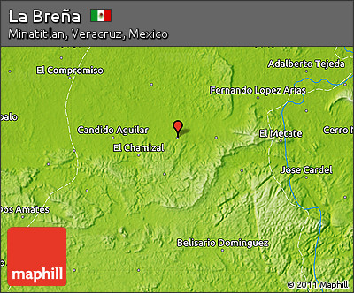 Physical Map of La Breña