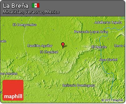 Physical Map of La Breña