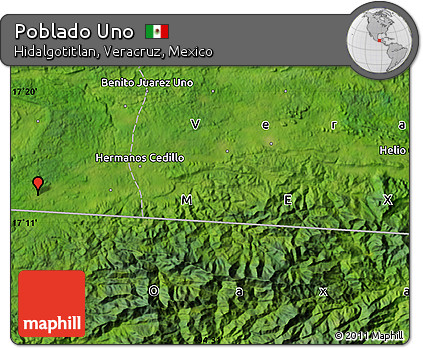 Satellite Map of Poblado Uno