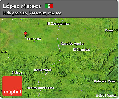 Satellite Map of López Mateos