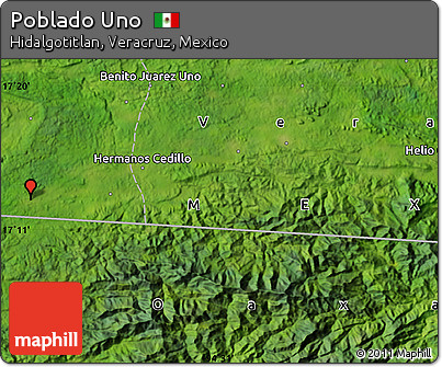 Satellite Map of Poblado Uno