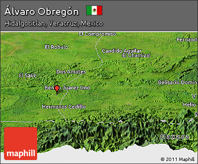 Satellite Panoramic Map of Álvaro Obregón